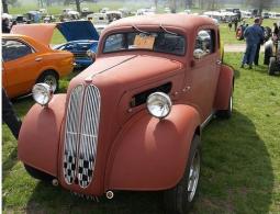 Brown custom car in vintage style.jpg