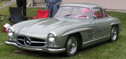 Greenish Mercedes 300SL Gullwing car picture.jpg
