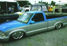 Grey and blue Chevy S-10 At Slammin and Jammin Car Show.jpg