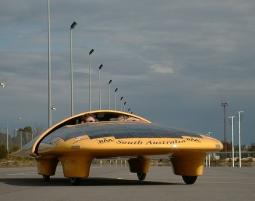 yellow round flat car photo.JPG