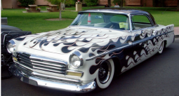 Cool custome white car with black fire patterns.PNG