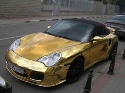 gold-covered Porsche 911 Turbo.JPG