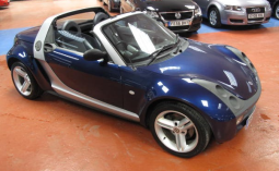 Smart convertable car in navy blue with two doors.PNG