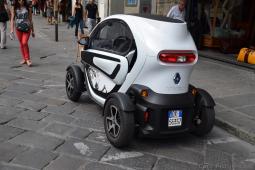 Back of the Twizy Single Person Vehicle in Florence Italy.jpg