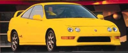 2000 Acura Integra Type R sport car in bright yellow.PNG